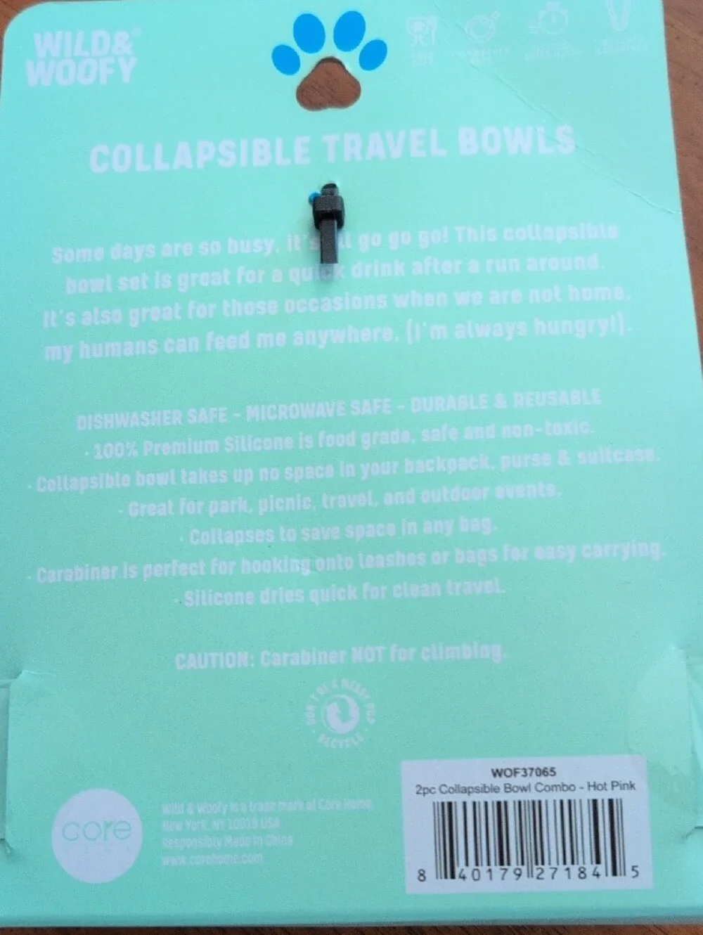 Pink Silicone Collapsible Travel Bowl Set - 2 Piece